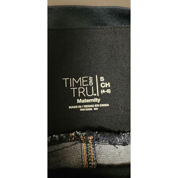 TIME AND TRU FULL PANEL MATERNITY SKINNY JEANS SIZE SMALL (4-6) - Picture 5 of 5